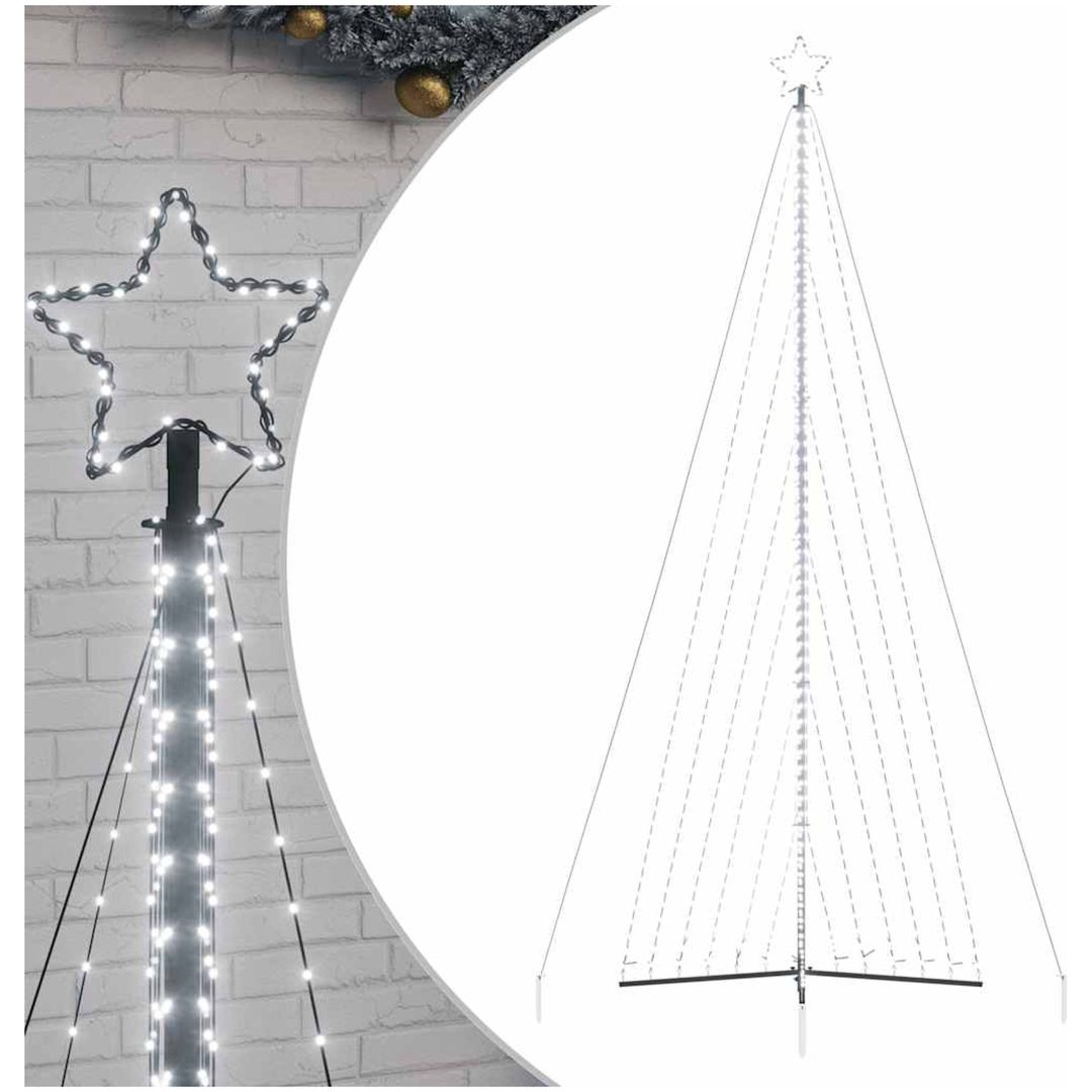 Julgransbelysning 789 LEDs kallvit 476 cm vidaXL 476 cm – bild 2