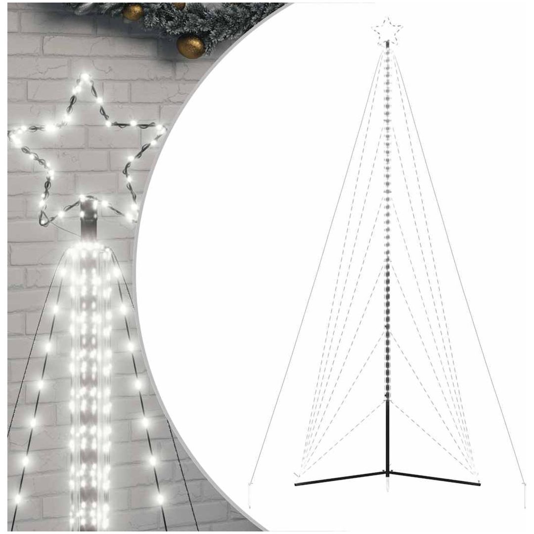 Julgransbelysning 861 LEDs kallvit 478 cm vidaXL 478 cm – bild 2