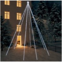 Julgransbelysning inomhus/utomhus 1300 LEDs kallvit 8 m vidaXL