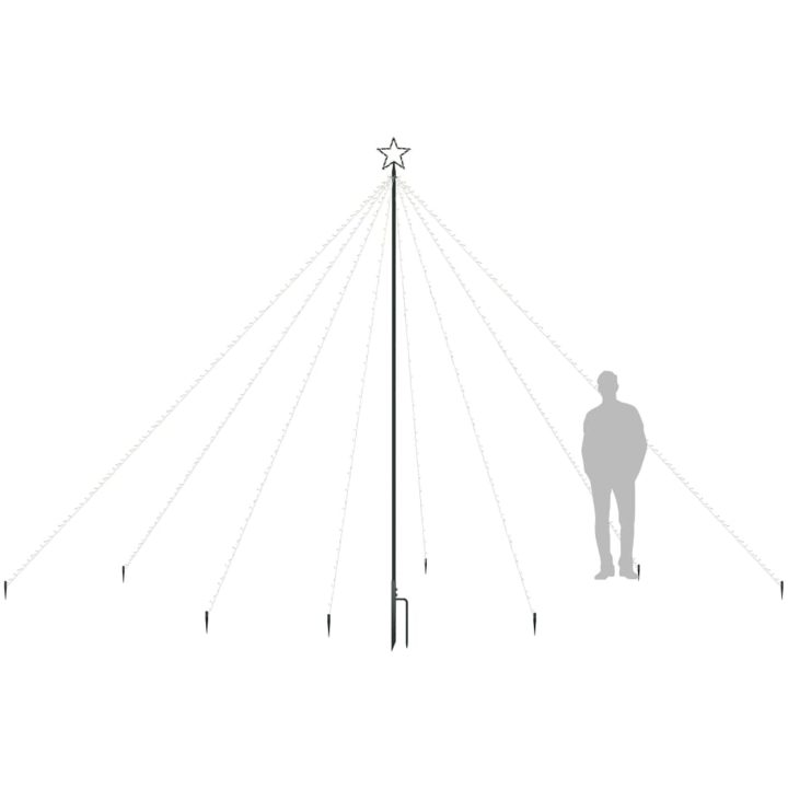 Julgransbelysning inomhus/utomhus 576 LED blå 3,6 m vidaXL 360 x 100 cm – bild 7