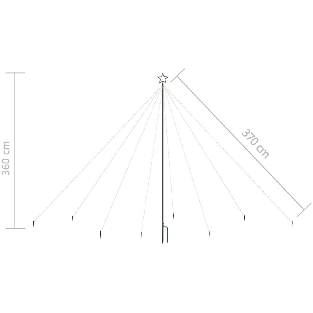 Julgransbelysning inomhus/utomhus 576 LED blå 3,6 m vidaXL 360 x 100 cm – bild 8