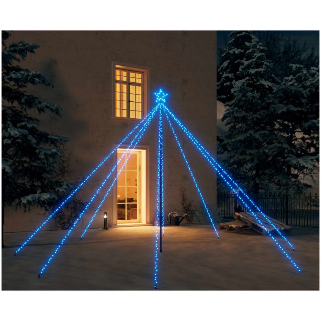 Julgransbelysning inomhus/utomhus 576 LED blå 3,6 m vidaXL 360 x 100 cm