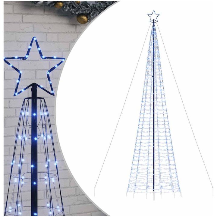 Julgransbelysning med markspett 1534 LEDs blå 500 cm vidaXL 500 cm – bild 2