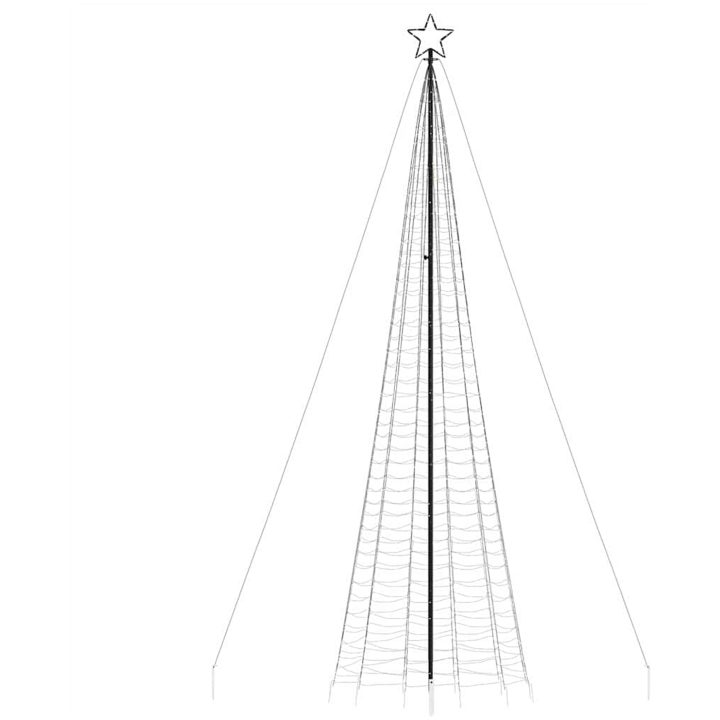 Julgransbelysning med markspett 1534 LEDs blå 500 cm vidaXL 500 cm – bild 4