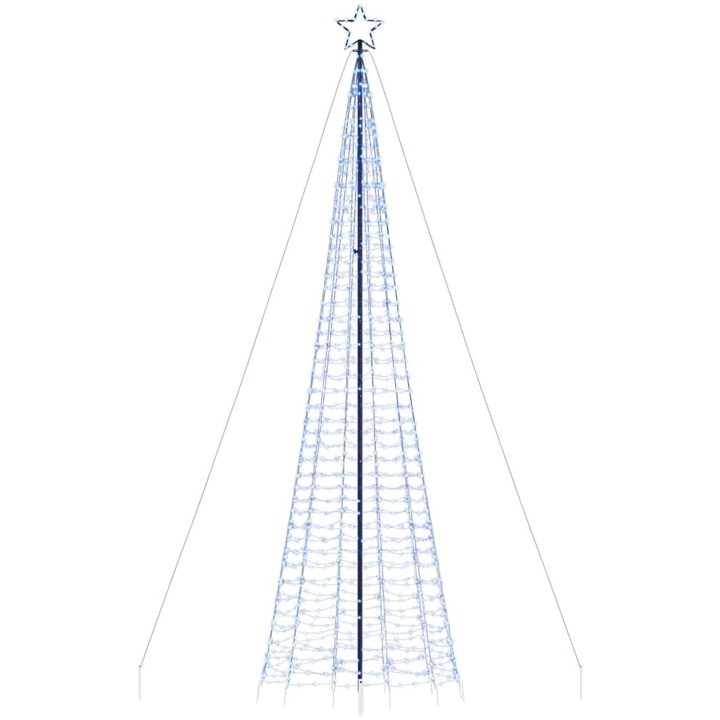 Julgransbelysning med markspett 1534 LEDs blå 500 cm vidaXL 500 cm – bild 6