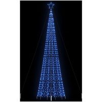 Julgransbelysning med markspett 1534 LEDs blå 500 cm vidaXL