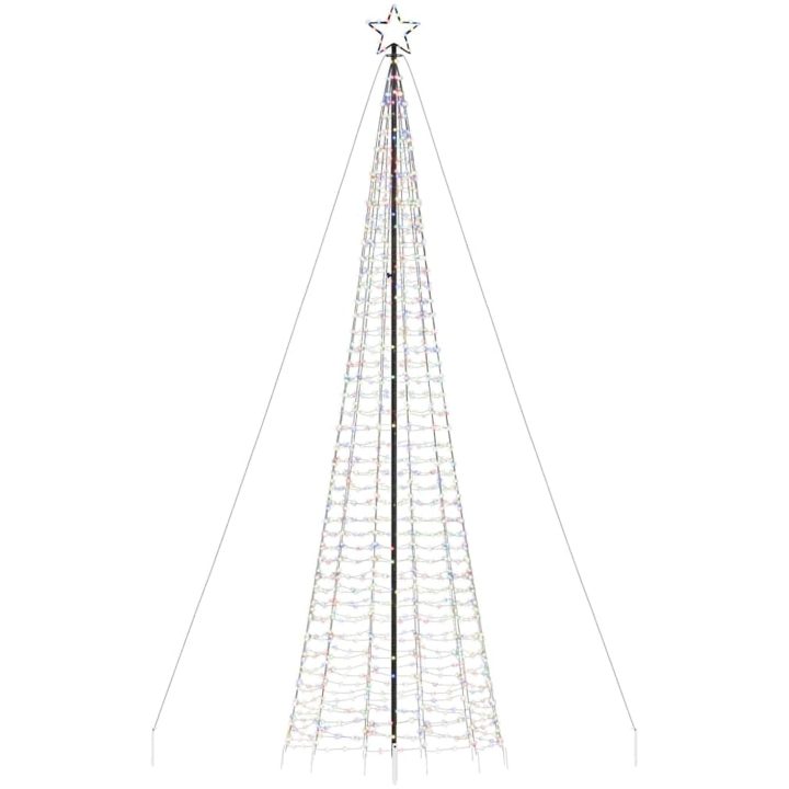 Julgransbelysning med markspett 1534 LEDs färgglad 500 cm vidaXL 500 cm – bild 6