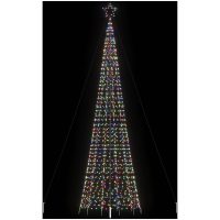 Julgransbelysning med markspett 1534 LEDs färgglad 500 cm vidaXL