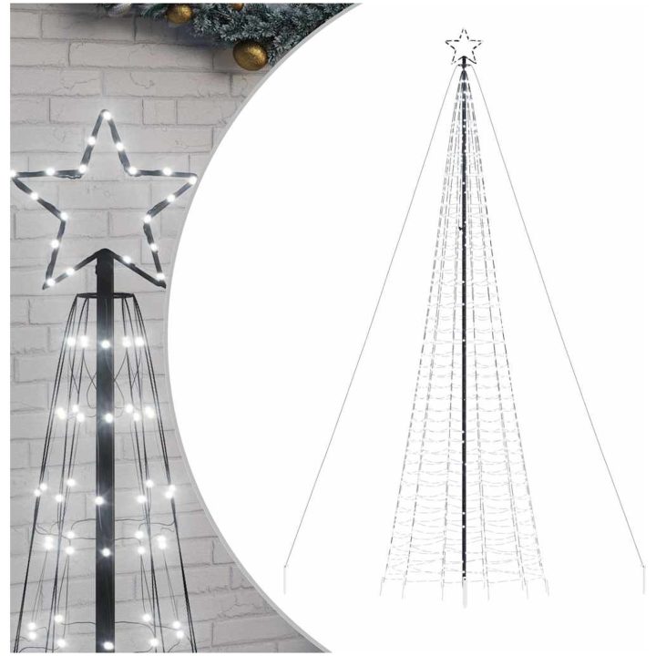 Julgransbelysning med markspett 1534 LEDs kallvitt 500 cm vidaXL 500 cm – bild 2