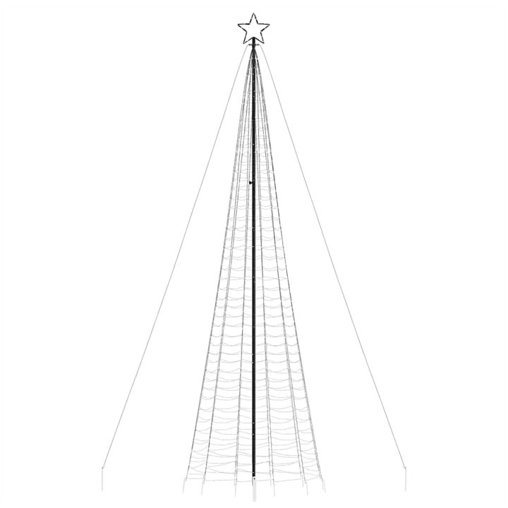Julgransbelysning med markspett 1534 LEDs kallvitt 500 cm vidaXL 500 cm – bild 5