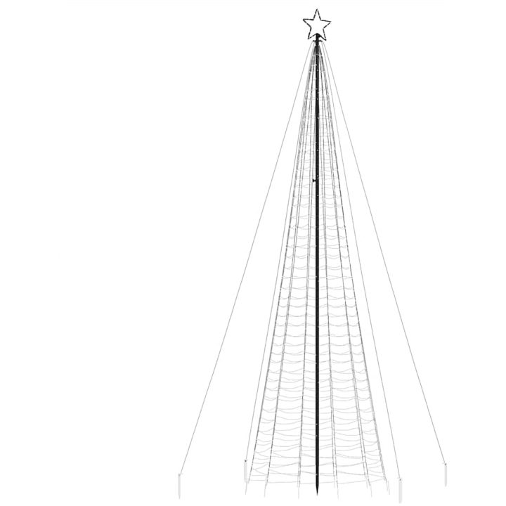 Julgransbelysning med markspett 1534 LEDs kallvitt 500 cm vidaXL 500 cm – bild 6