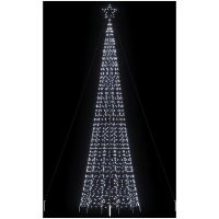 Julgransbelysning med markspett 1534 LEDs kallvitt 500 cm vidaXL