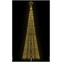 Julgransbelysning med markspett 1534 LEDs varmvit 500 cm vidaXL