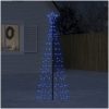Julgransbelysning med markspett 220 LEDs blå vidaXL 180 cm – miniatyr 1