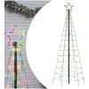 Julgransbelysning med markspett 220 LEDs färgglad 180 cm vidaXL 180 cm – miniatyr 2
