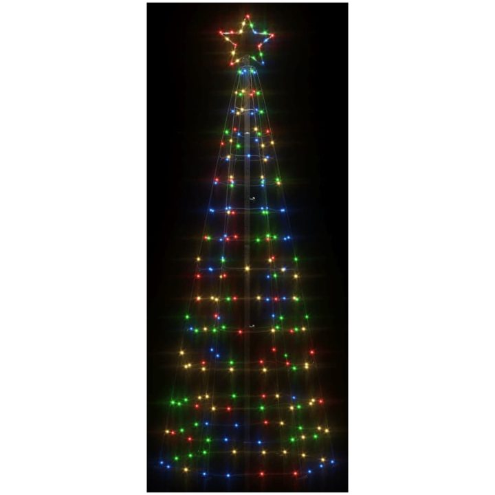 Julgransbelysning med markspett 220 LEDs färgglad 180 cm vidaXL 180 cm – bild 3