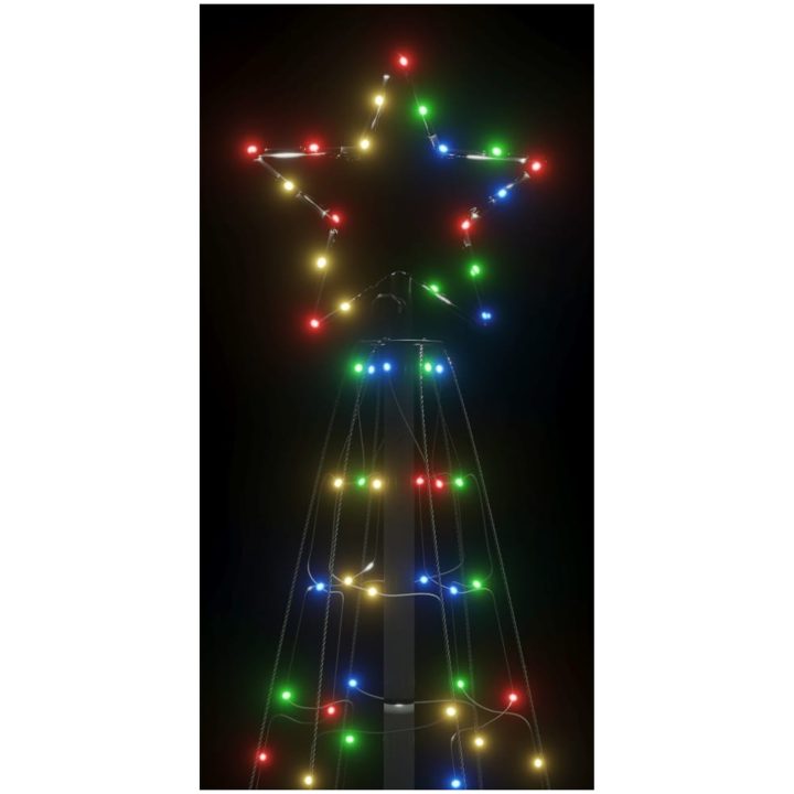 Julgransbelysning med markspett 220 LEDs färgglad 180 cm vidaXL 180 cm – bild 6