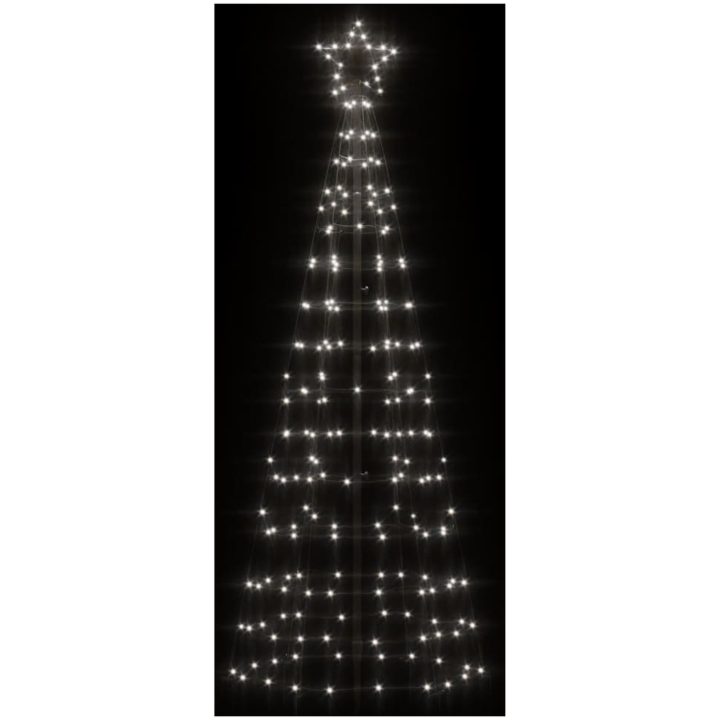 Julgransbelysning med markspett 220 LEDs kallvitt vidaXL 180 cm – bild 3