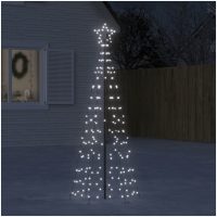Julgransbelysning med markspett 220 LEDs kallvitt vidaXL