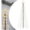 Julgransbelysning med markspett 220 LEDs varmvit 180 cm vidaXL 180 cm – miniatyr 2
