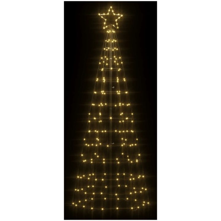 Julgransbelysning med markspett 220 LEDs varmvit 180 cm vidaXL 180 cm – bild 3