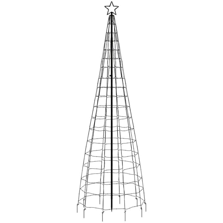 Julgransbelysning med markspett 570 LEDs blå vidaXL 300 cm – bild 5