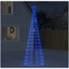 Julgransbelysning med markspett 570 LEDs blå vidaXL 300 cm – miniatyr 1