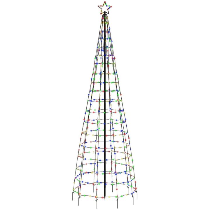 Julgransbelysning med markspett 570 LEDs färgglad 300 cm vidaXL 300 cm – bild 4