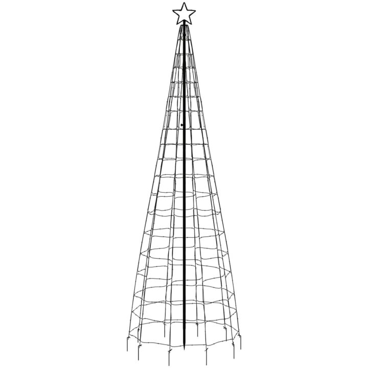 Julgransbelysning med markspett 570 LEDs färgglad 300 cm vidaXL 300 cm – bild 5
