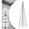 Julgransbelysning med markspett 570 LEDs kallvitt vidaXL 300 cm – miniatyr 2