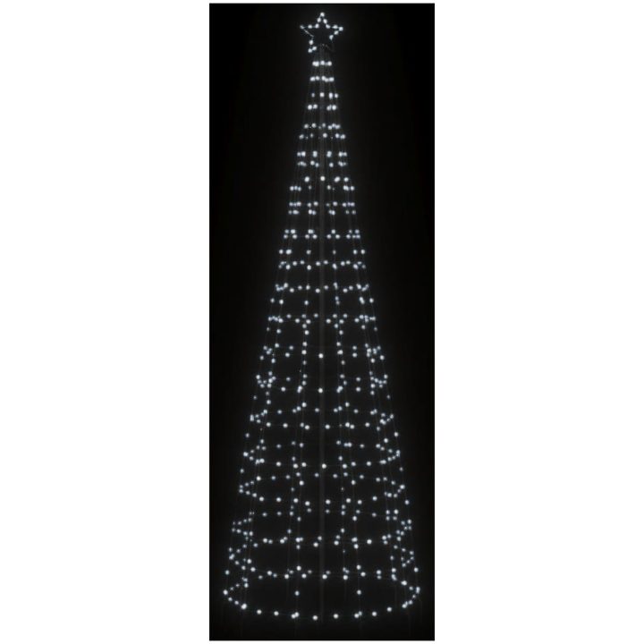 Julgransbelysning med markspett 570 LEDs kallvitt vidaXL 300 cm – bild 3