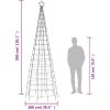 Julgransbelysning med markspett 570 LEDs kallvitt vidaXL 300 cm – miniatyr 10