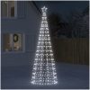 Julgransbelysning med markspett 570 LEDs kallvitt vidaXL 300 cm – miniatyr 1