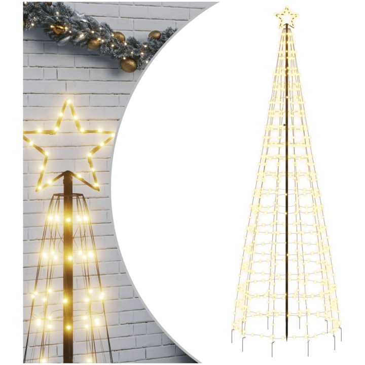Julgransbelysning med markspett 570 LEDs varmvit 300 cm vidaXL 300 cm – bild 2