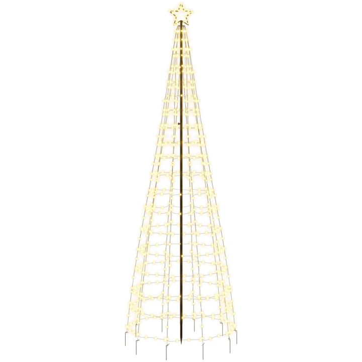 Julgransbelysning med markspett 570 LEDs varmvit 300 cm vidaXL 300 cm – bild 4