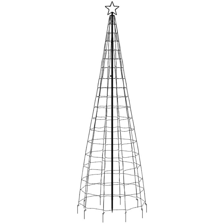 Julgransbelysning med markspett 570 LEDs varmvit 300 cm vidaXL 300 cm – bild 5
