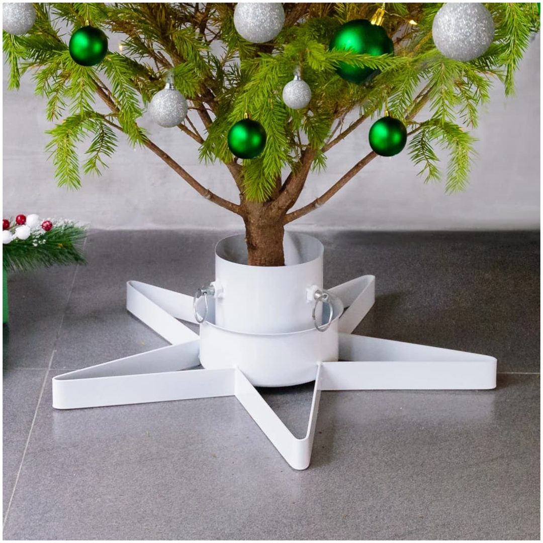 Julgransfot vit 47x47x13,5 cm vidaXL