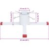 Julgransfot vit 61x61x15,5 cm vidaXL – miniatyr 9