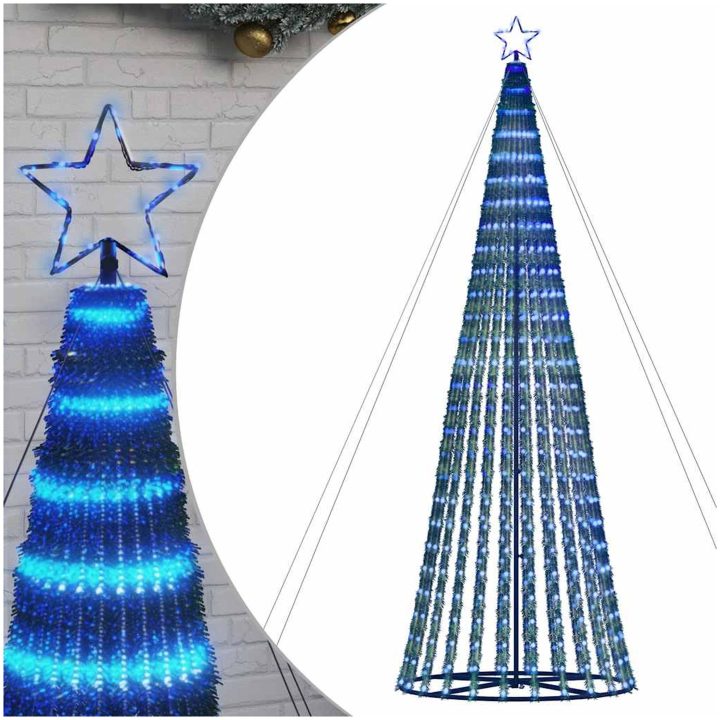 Julgranskon 1028 LEDs blå 403 cm vidaXL 403 cm – bild 2