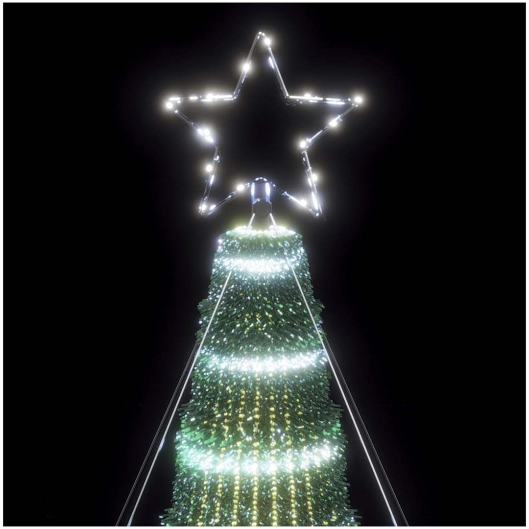 Julgranskon 1028 LEDs kallvit 403 cm vidaXL 403 cm – bild 10