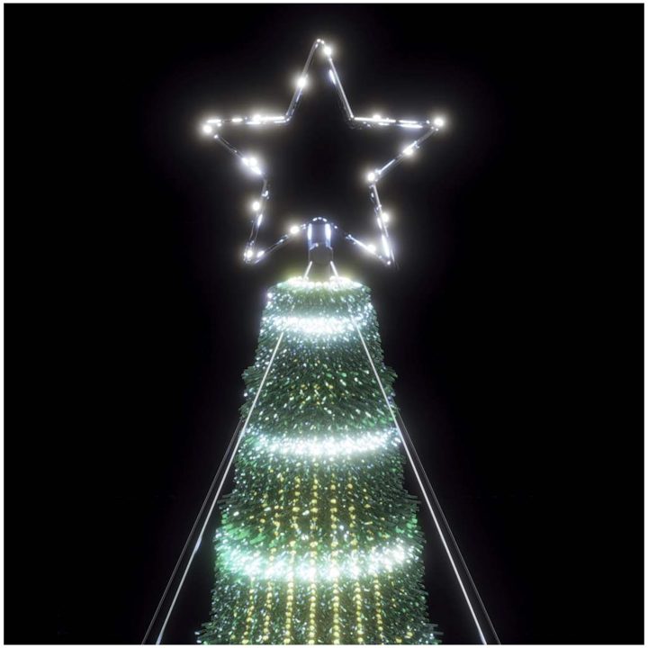Julgranskon 1028 LEDs kallvit 403 cm vidaXL 403 cm – bild 10