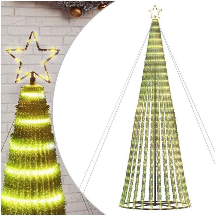 Julgranskon 1028 LEDs varmvit 403 cm vidaXL 403 cm – bild 2
