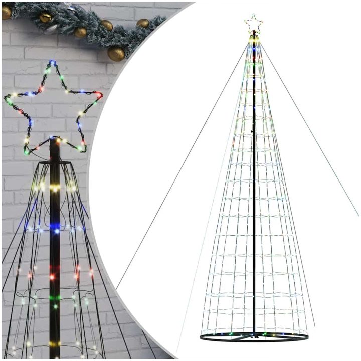 Julgranskon 1534 LEDs färgglad 503 cm vidaXL 503 cm – bild 2