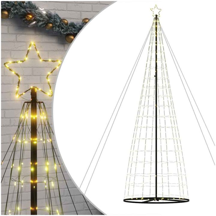 Julgranskon 1534 LEDs varmvit 503 cm vidaXL 503 cm – bild 2