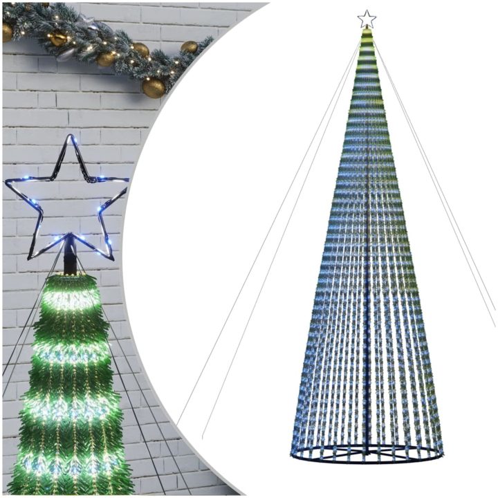 Julgranskon 1544 LEDs blå 500 cm vidaXL 500 cm – bild 2