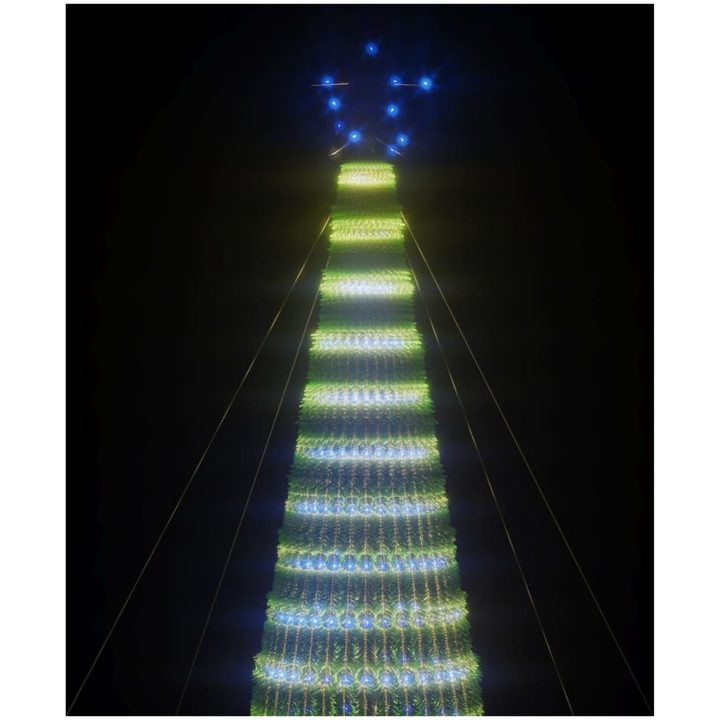 Julgranskon 1544 LEDs blå 500 cm vidaXL 500 cm – bild 6