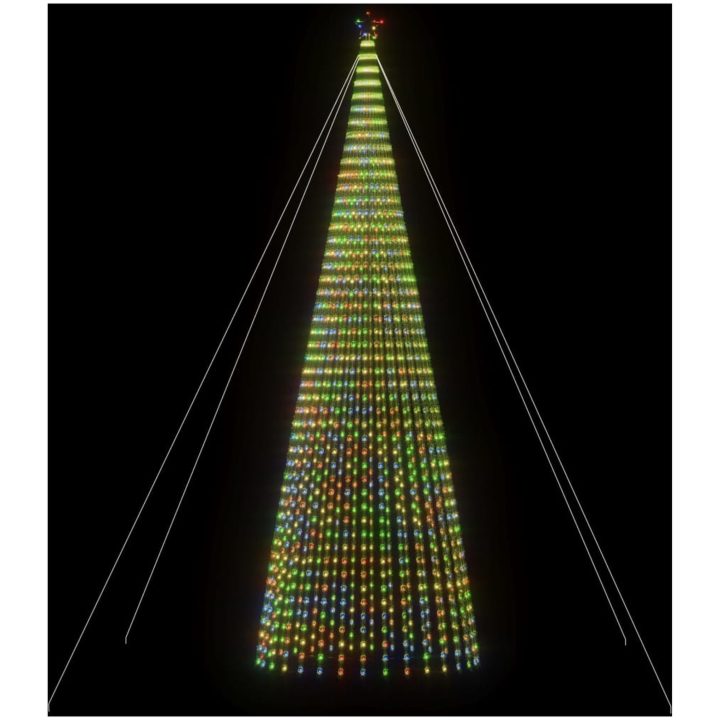 Julgranskon 1544 LEDs färgglad vidaXL 500 cm – bild 3
