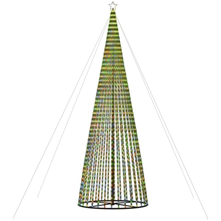 Julgranskon 1544 LEDs färgglad vidaXL 500 cm – bild 4