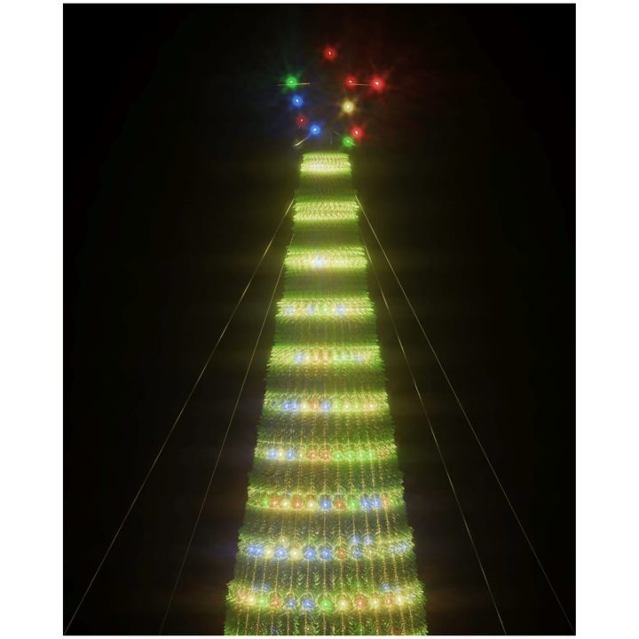 Julgranskon 1544 LEDs färgglad vidaXL 500 cm – bild 6
