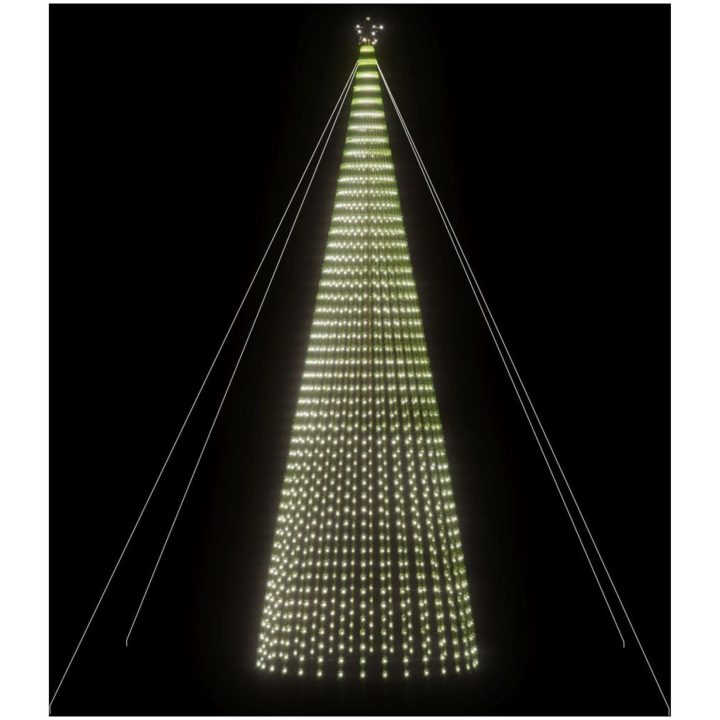 Julgranskon 1544 LEDs kallvit vidaXL 500 cm – bild 3